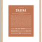 Shaina | Name Art Print