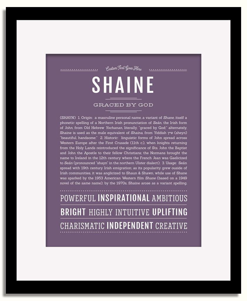 Frame Options | Deep Purple | Black Frame, Matted