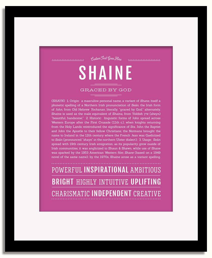 Frame Options | Dark Pink | Black Frame, Matted