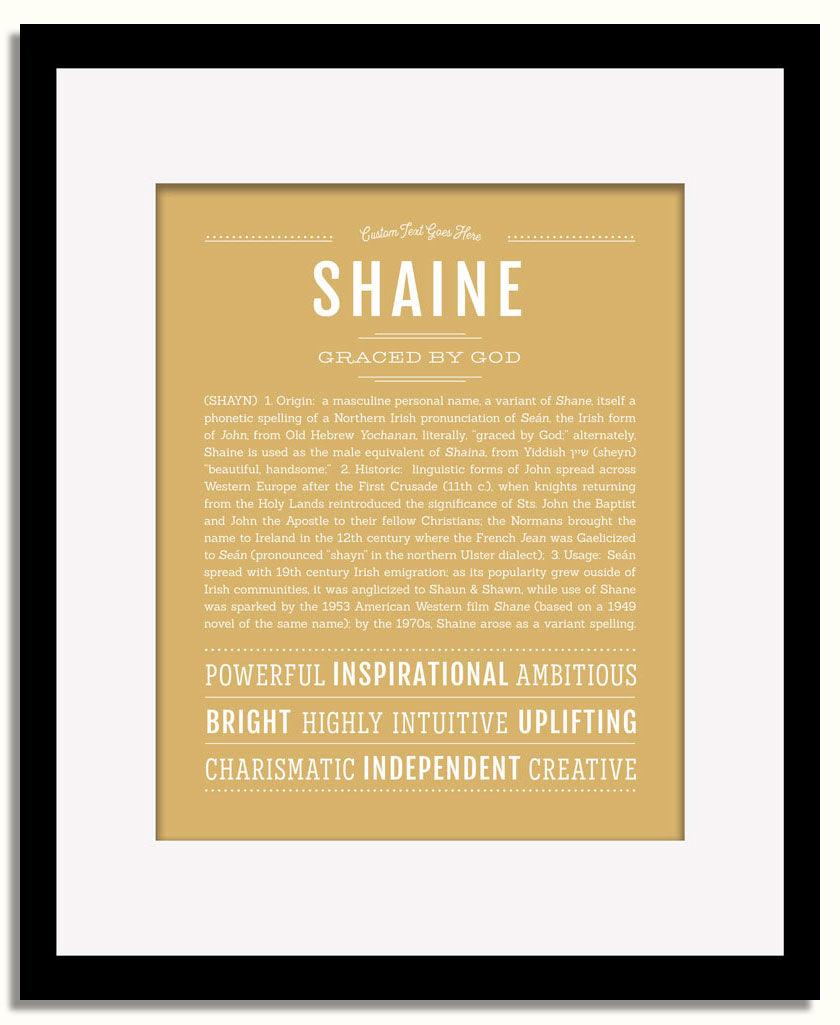 Frame Options | Matte Gold | Black Frame, Matted