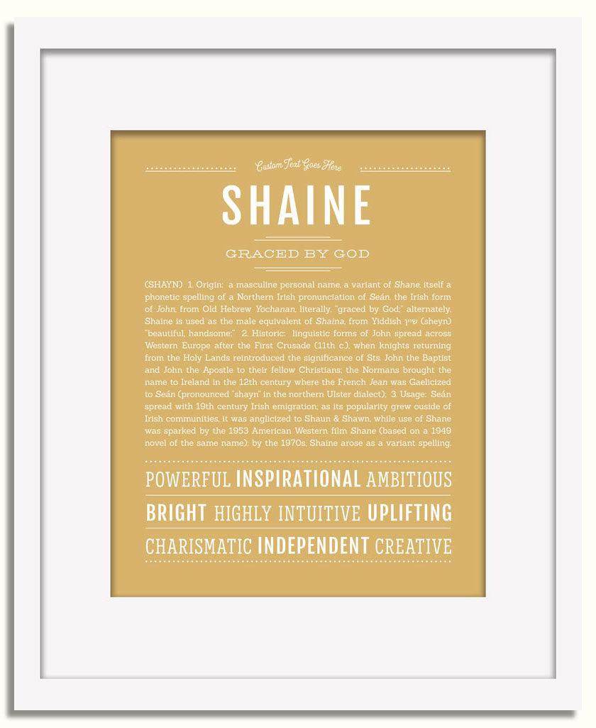 Frame Options | Matte Gold | White Frame, Matted