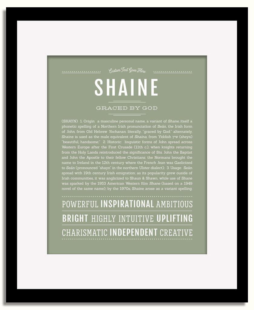 Frame Options | Sage | Black Frame, Matted