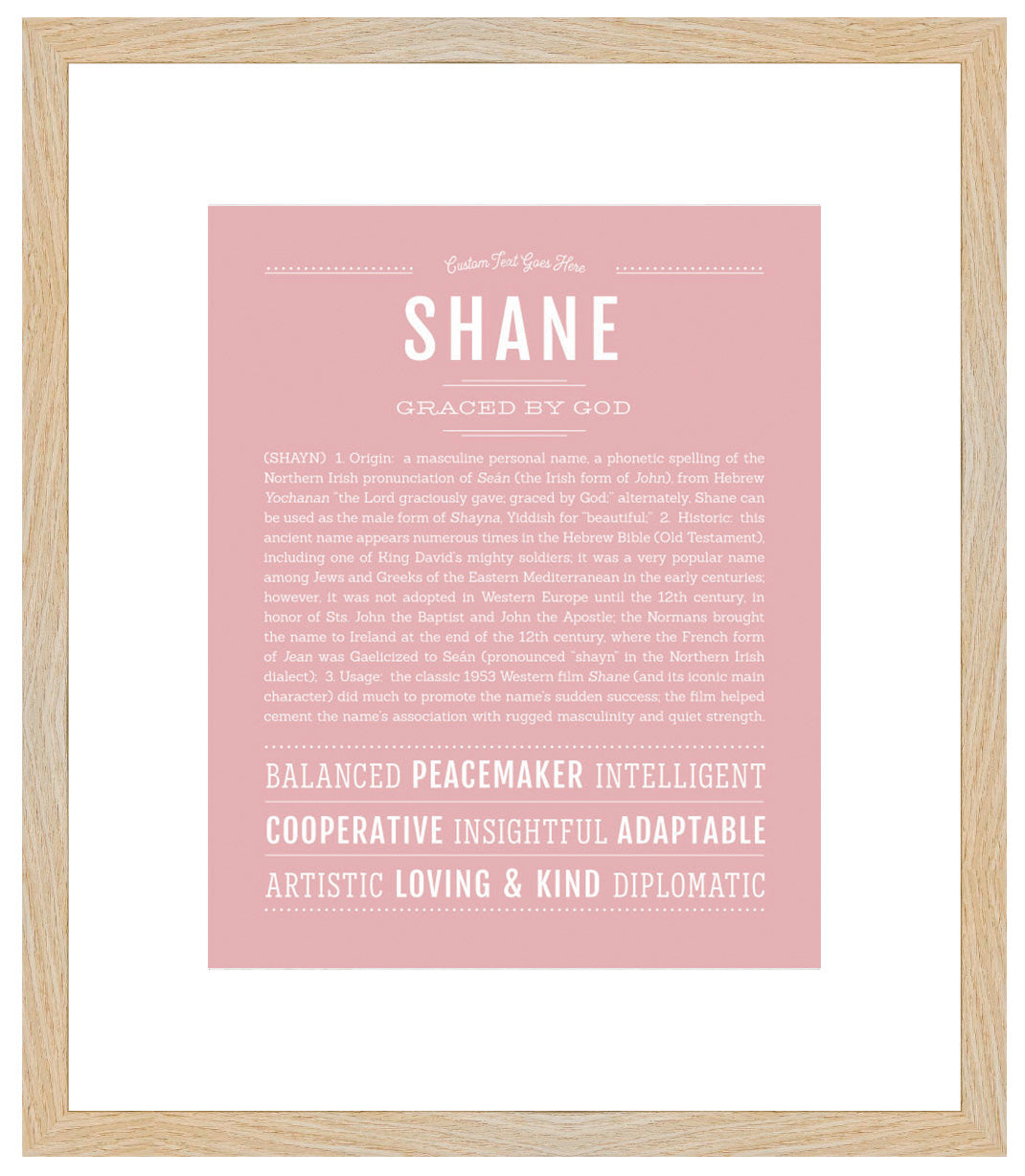 Frame Options | Dusty Rose | Maple Frame, Matted