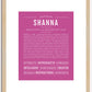 Shanna | Name Art Print