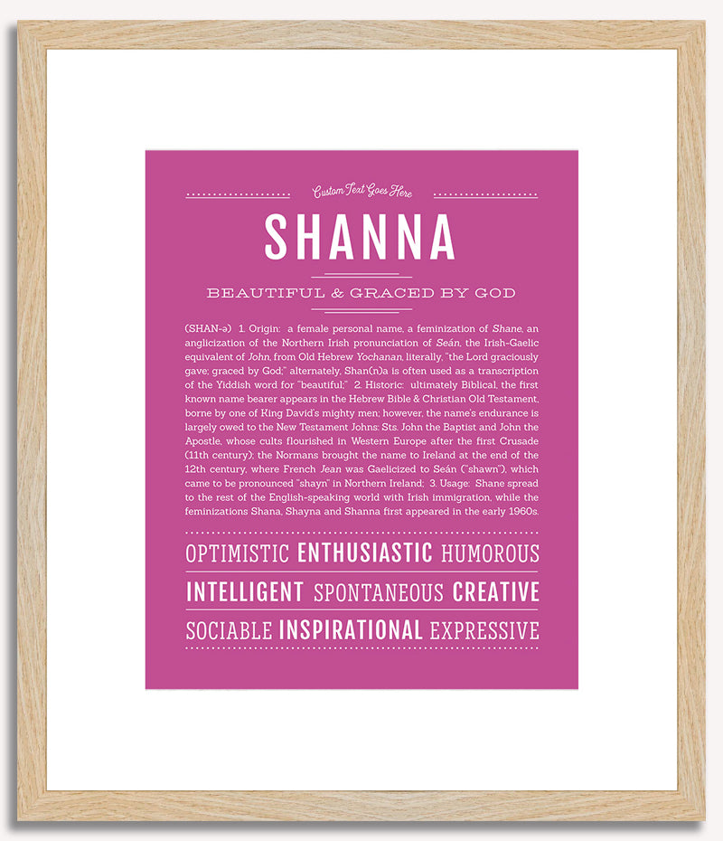 Shanna | Name Art Print