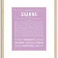 Shanna | Name Art Print