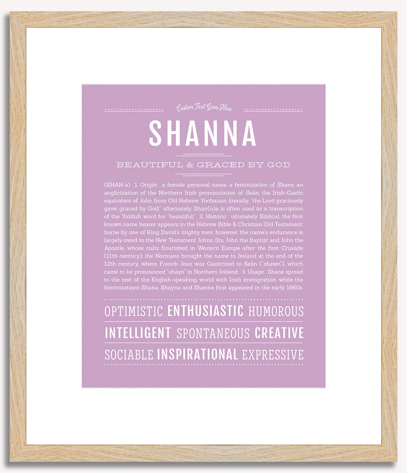 Shanna | Name Art Print