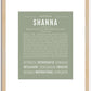 Shanna | Name Art Print