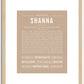 Shanna | Name Art Print