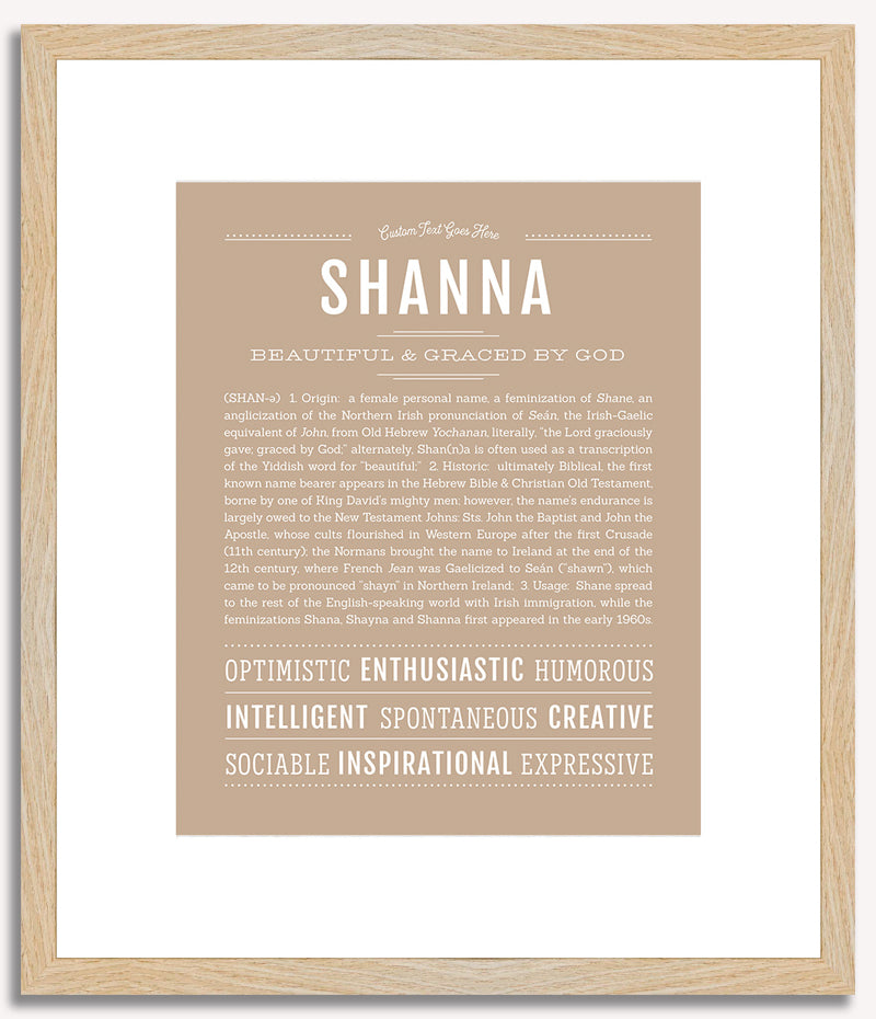 Shanna | Name Art Print