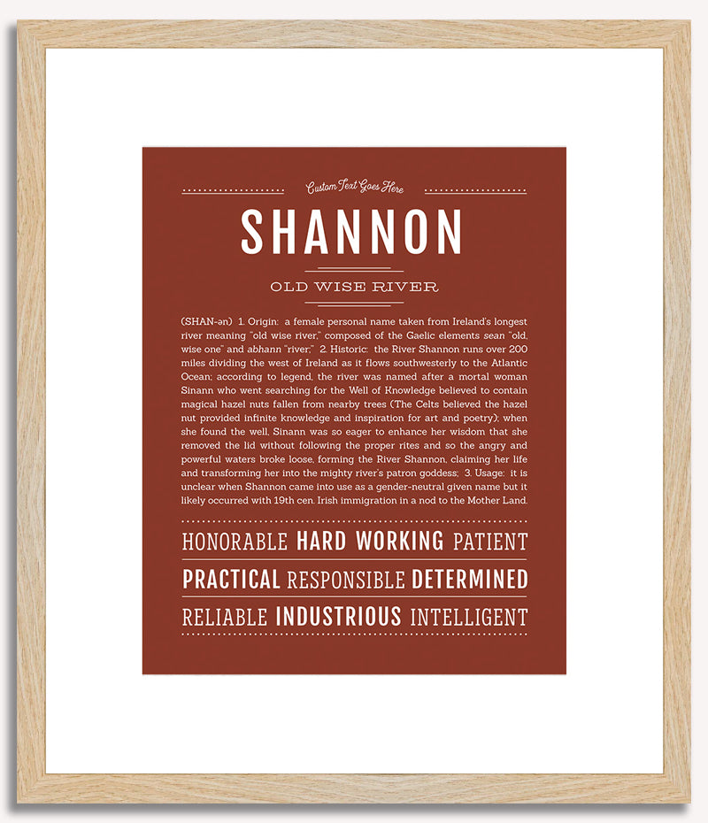 Shannon (female) | Name Art Print