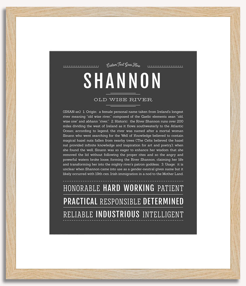 Shannon (female) | Name Art Print