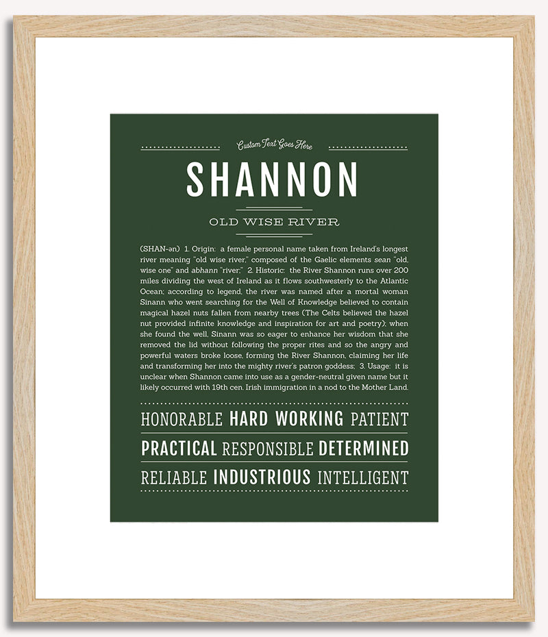 Shannon (female) | Name Art Print