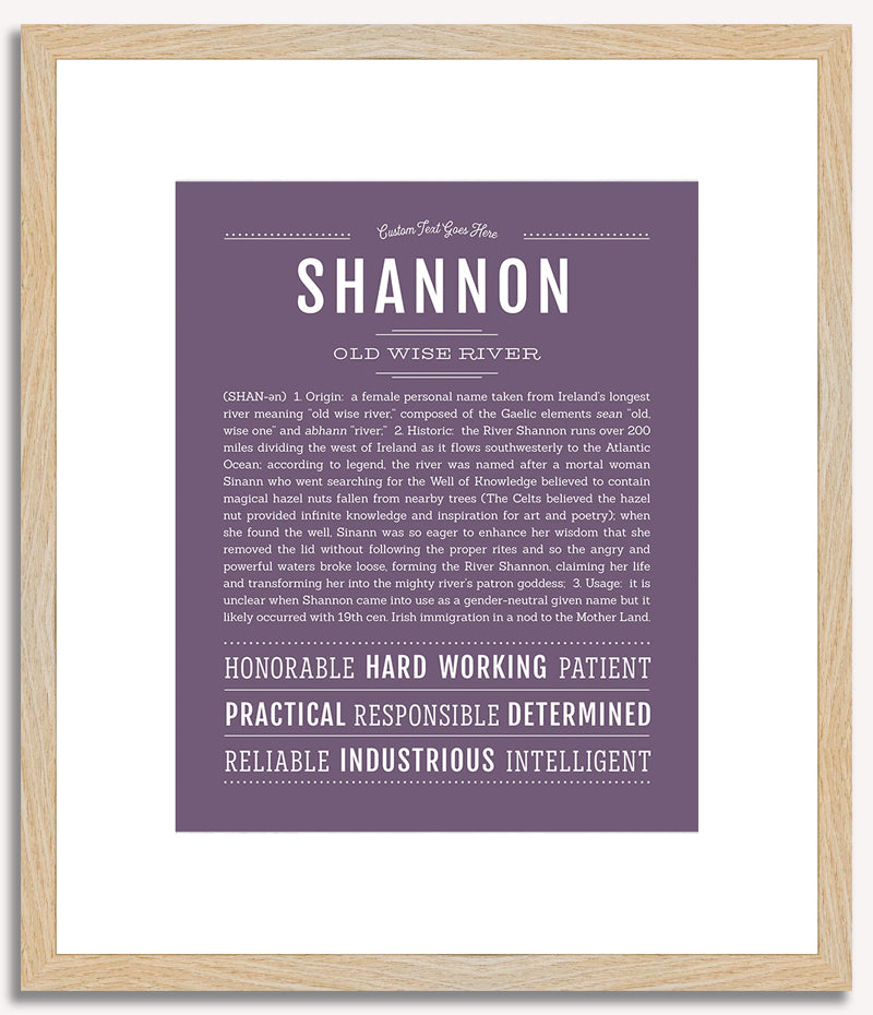 Shannon (female) | Name Art Print