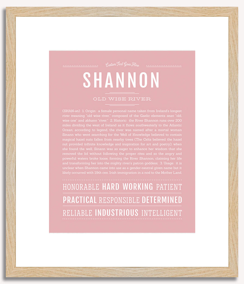 Shannon (female) | Name Art Print