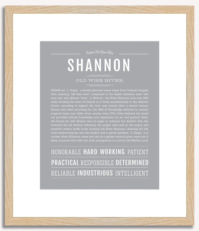 Shannon (male) | Name Art Print