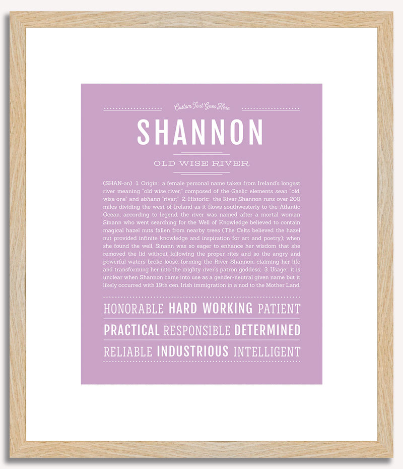 Shannon (female) | Name Art Print