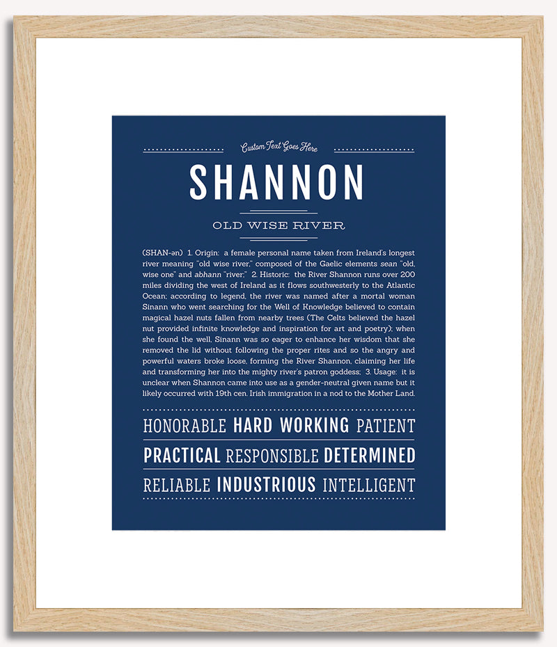 Shannon (female) | Name Art Print