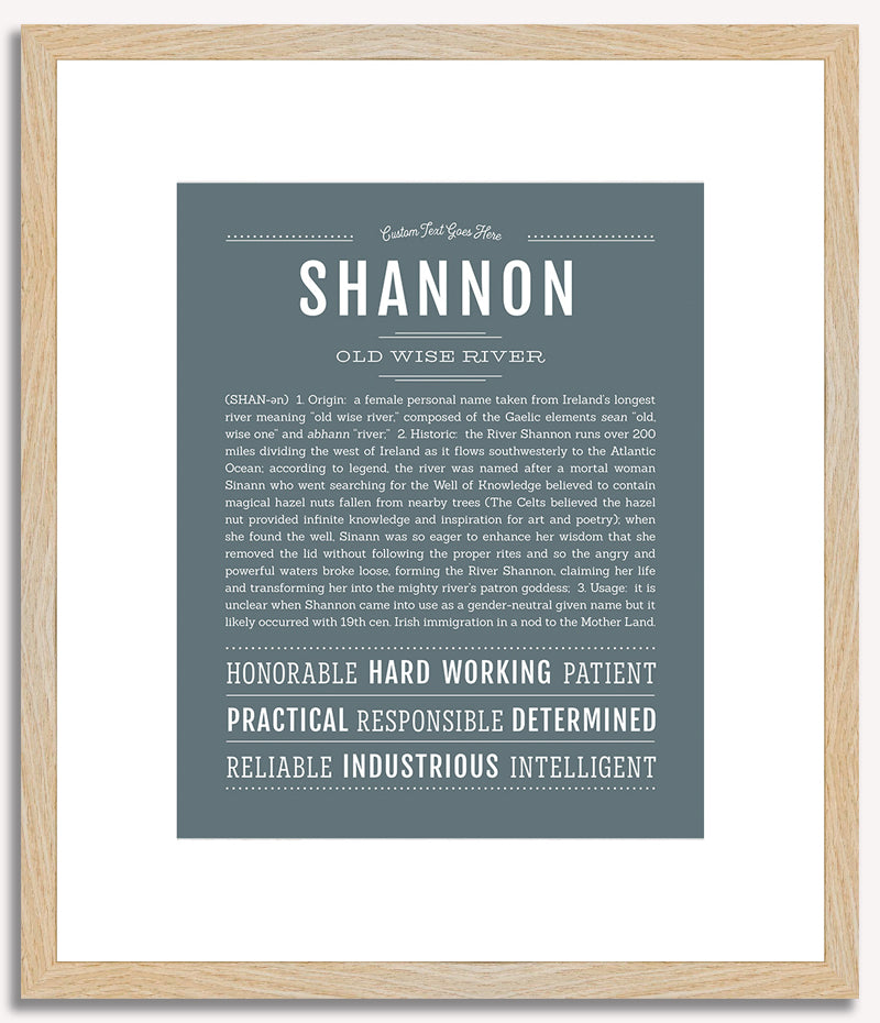 Shannon (male) | Name Art Print