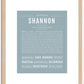 Shannon (male) | Name Art Print