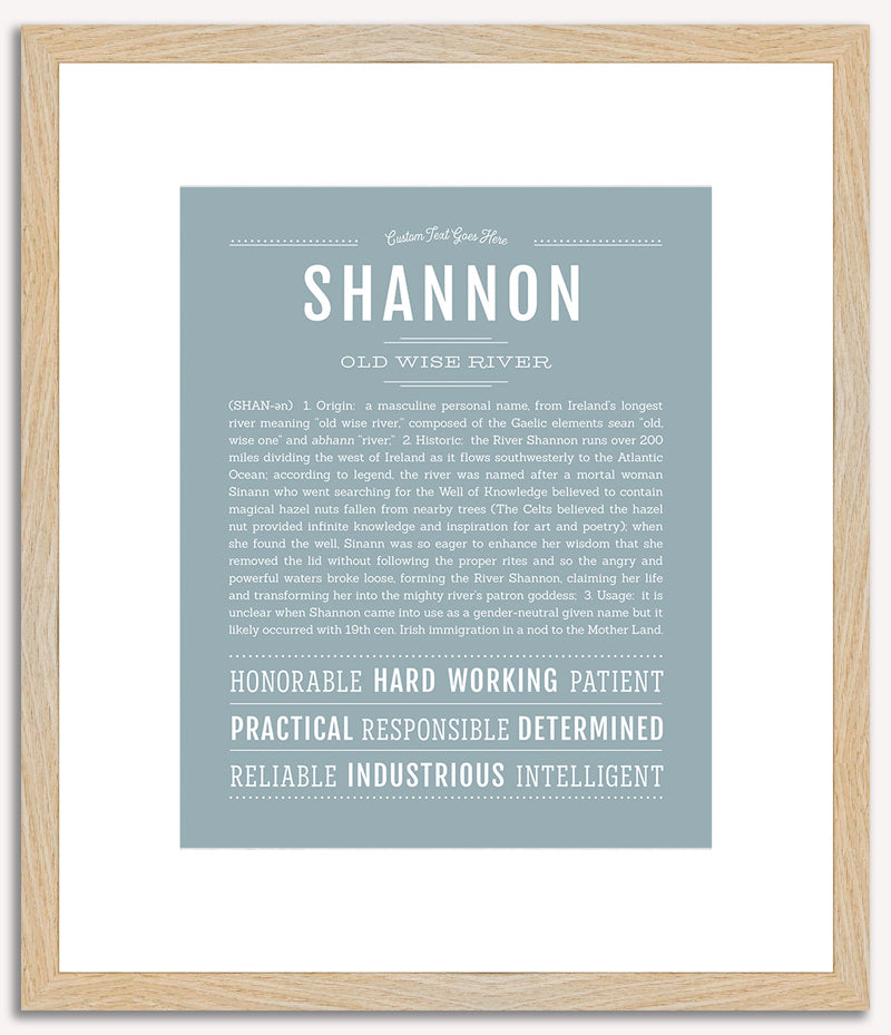 Shannon (male) | Name Art Print