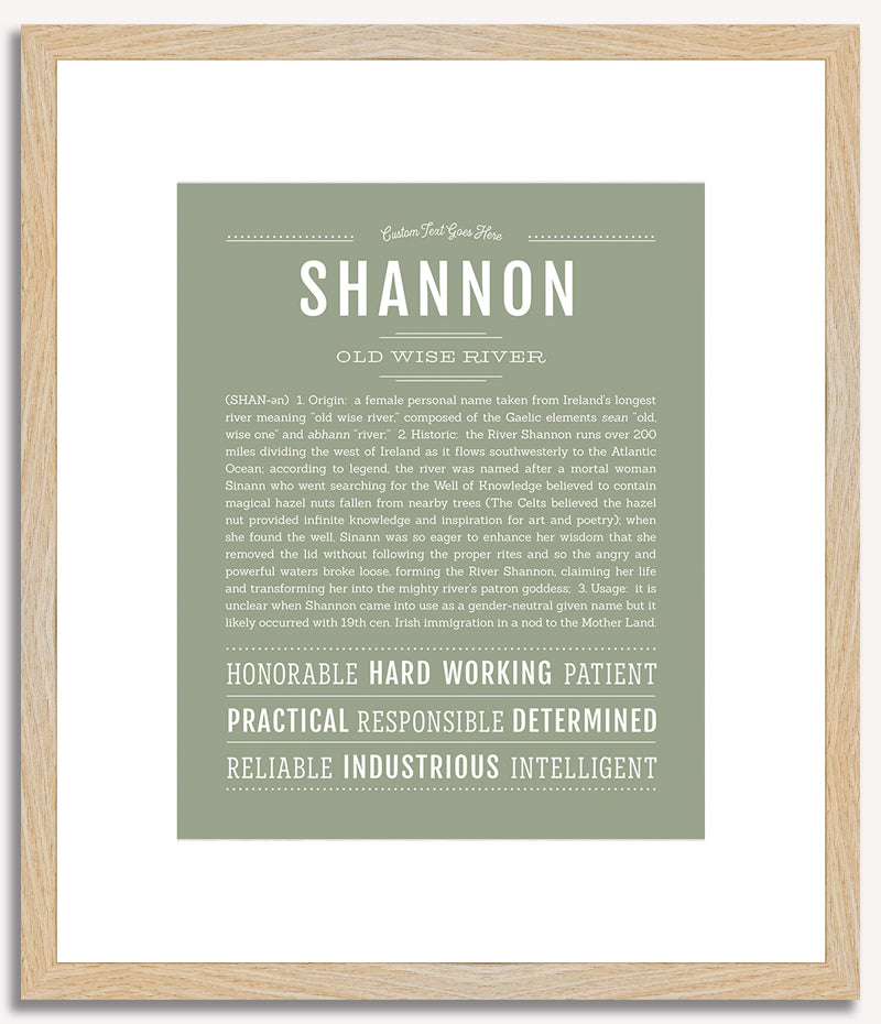 Shannon (female) | Name Art Print