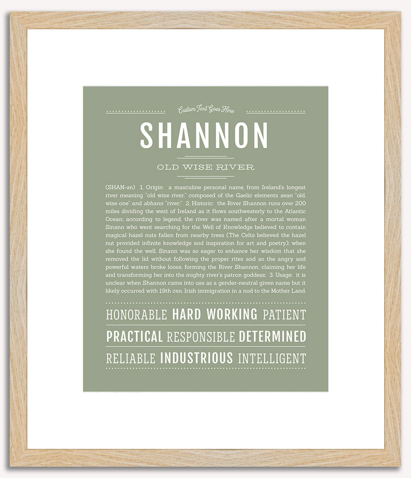 Shannon (male) | Name Art Print