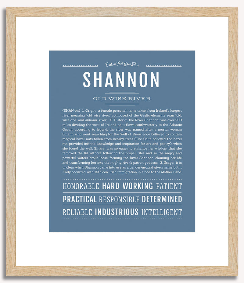 Shannon (female) | Name Art Print