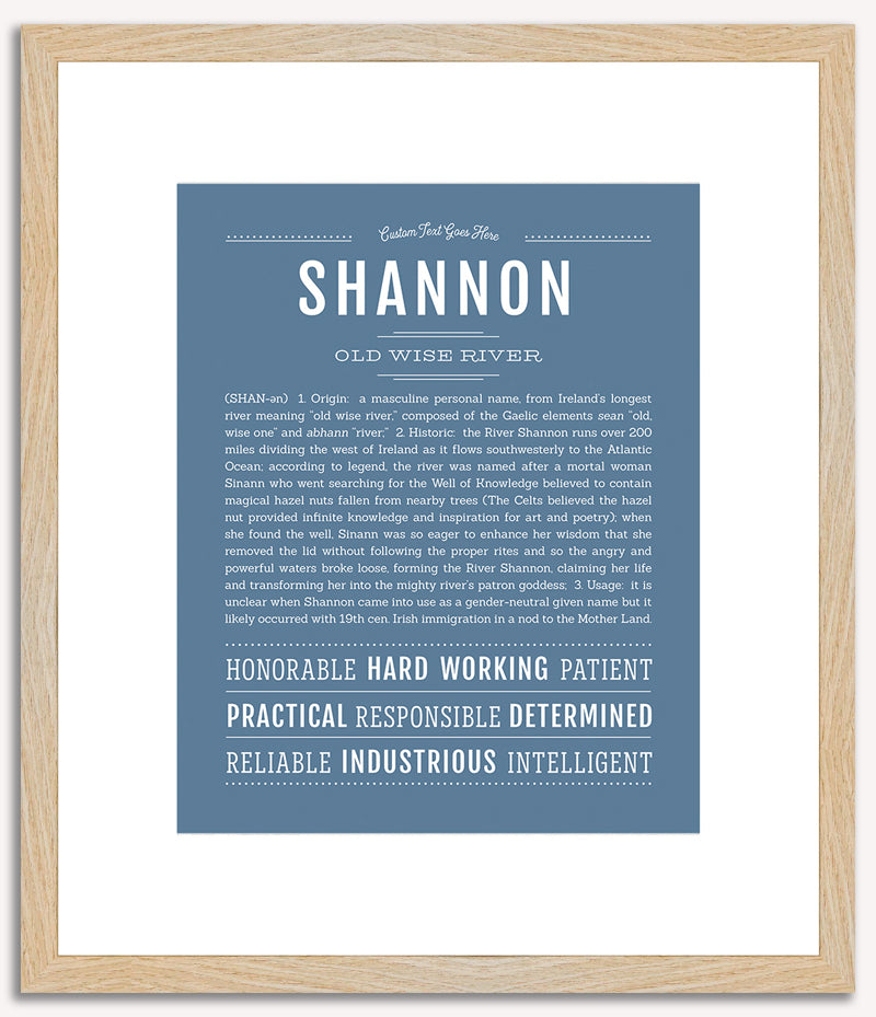 Shannon (male) | Name Art Print