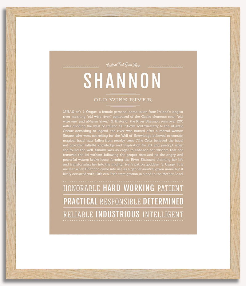 Shannon (female) | Name Art Print