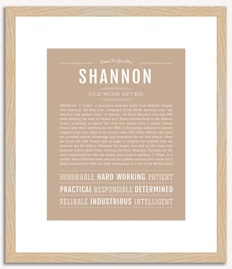 Shannon (male) | Name Art Print