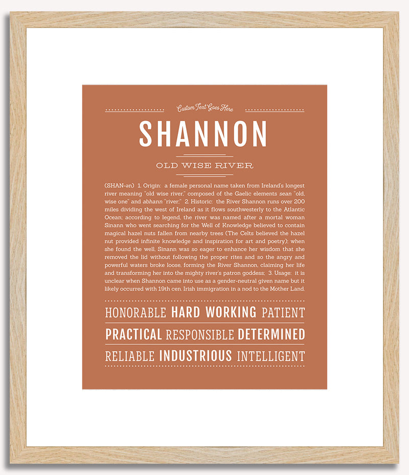 Shannon (male) | Name Art Print