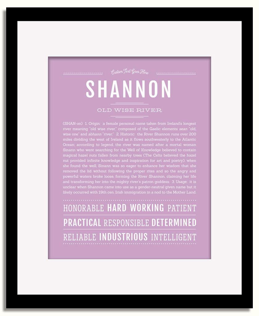 Frame Options | Lilac | Black Frame, Matted