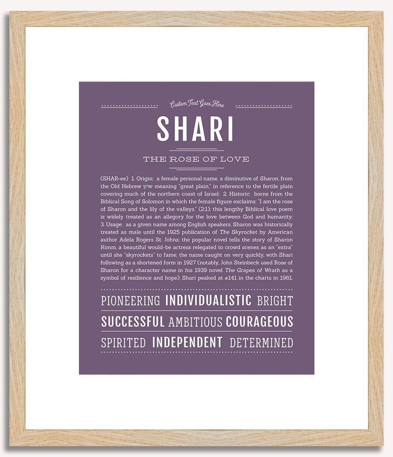 Shari | Name Art Print