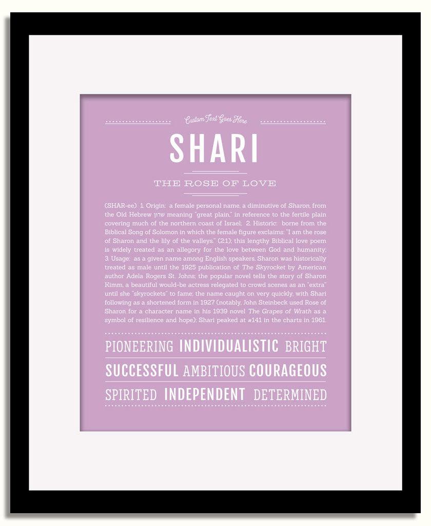 Frame Options | Lilac | Black Frame, Matted