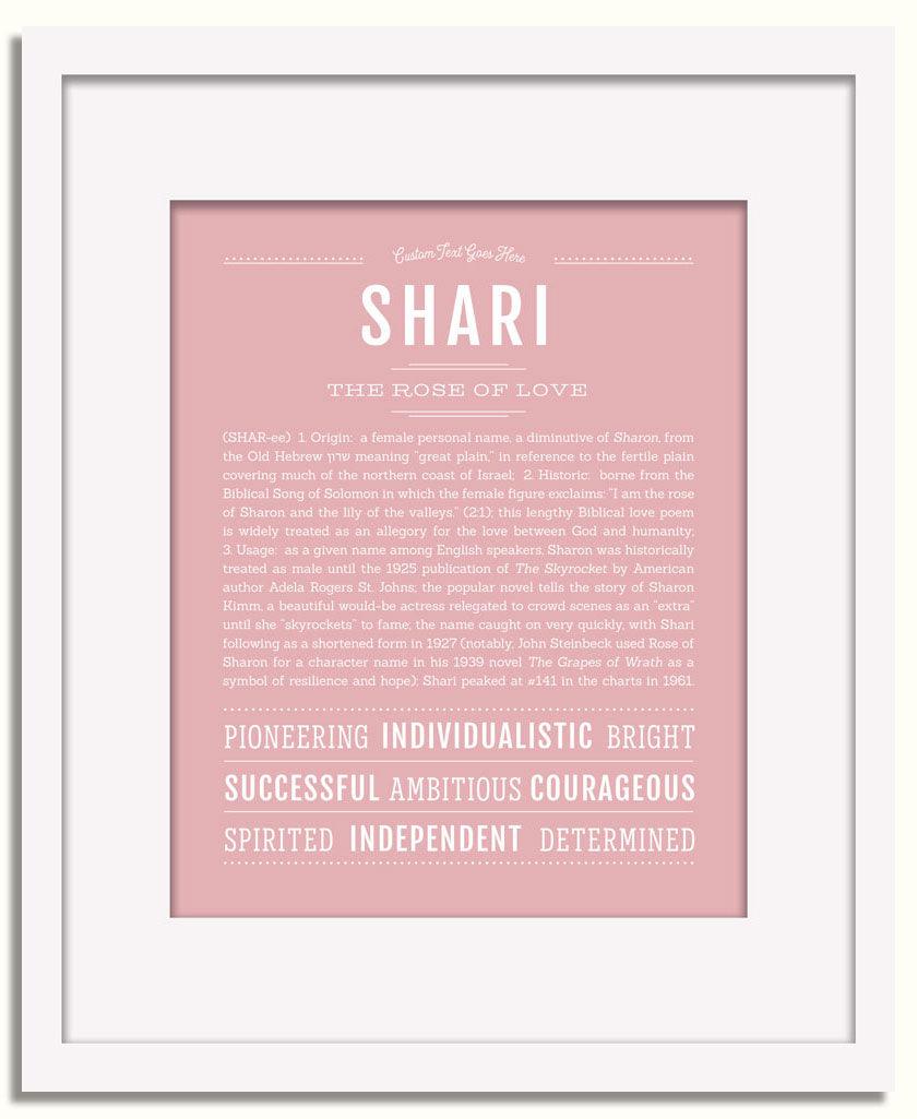 Frame Options | Dusty Rose | White Frame, Matted