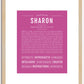 Sharon | Name Art Print