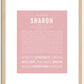 Sharon | Name Art Print