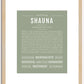 Shauna | Name Art Print