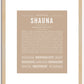 Shauna | Name Art Print