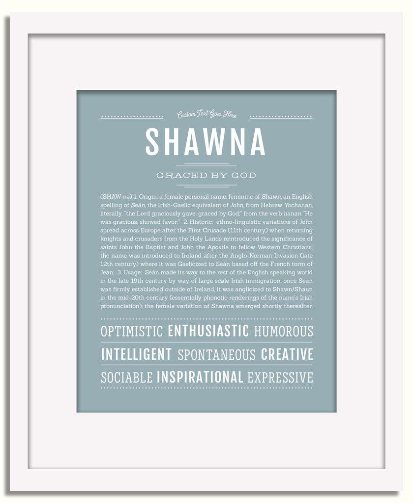 Frame Options | Powder Blue | White Frame, Matted