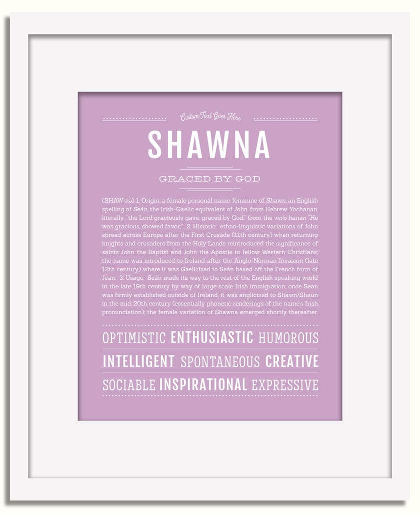 Frame Options | Lilac | White Frame, Matted