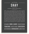 Shay | Name Art Print – Name Stories