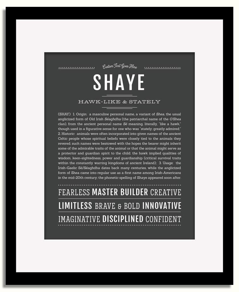 Frame Options | Charcoal Gray | Black Frame, Matted