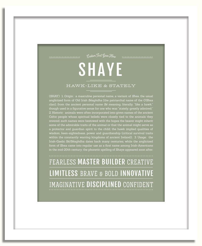 Frame Options | Sage | White Frame, Matted