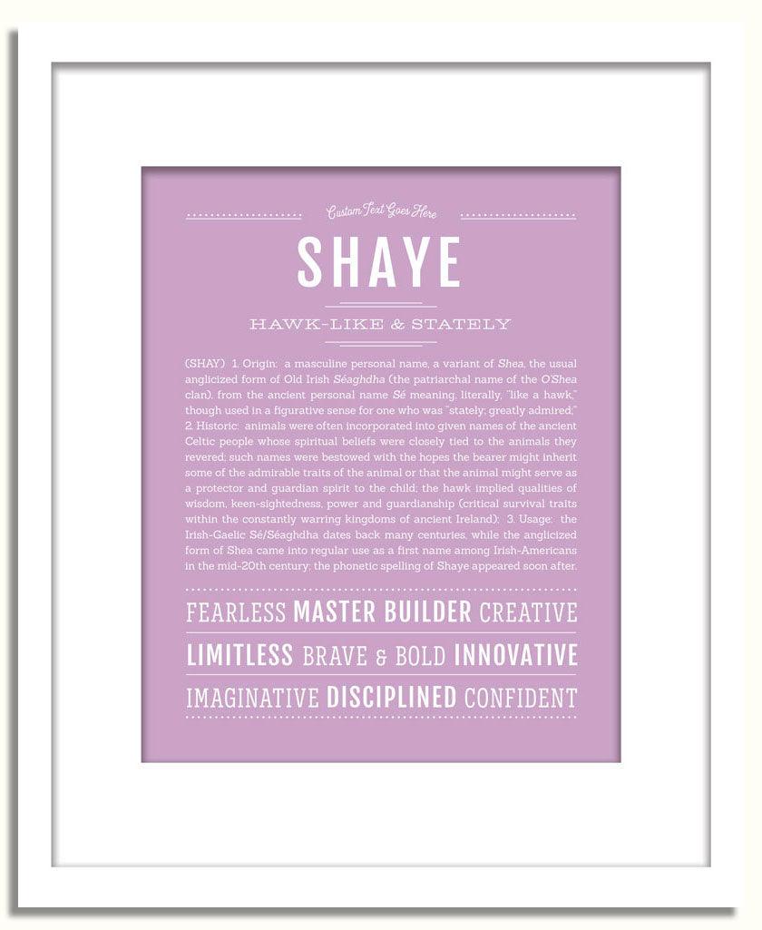 Frame Options | Lilac | White Frame, Matted