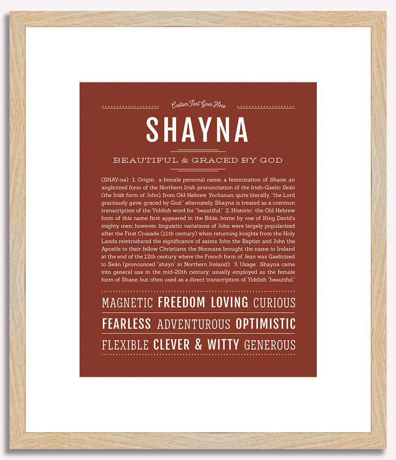 Shayna | Name Art Print