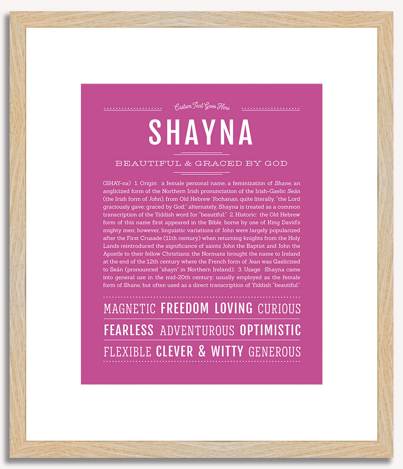 Shayna | Name Art Print