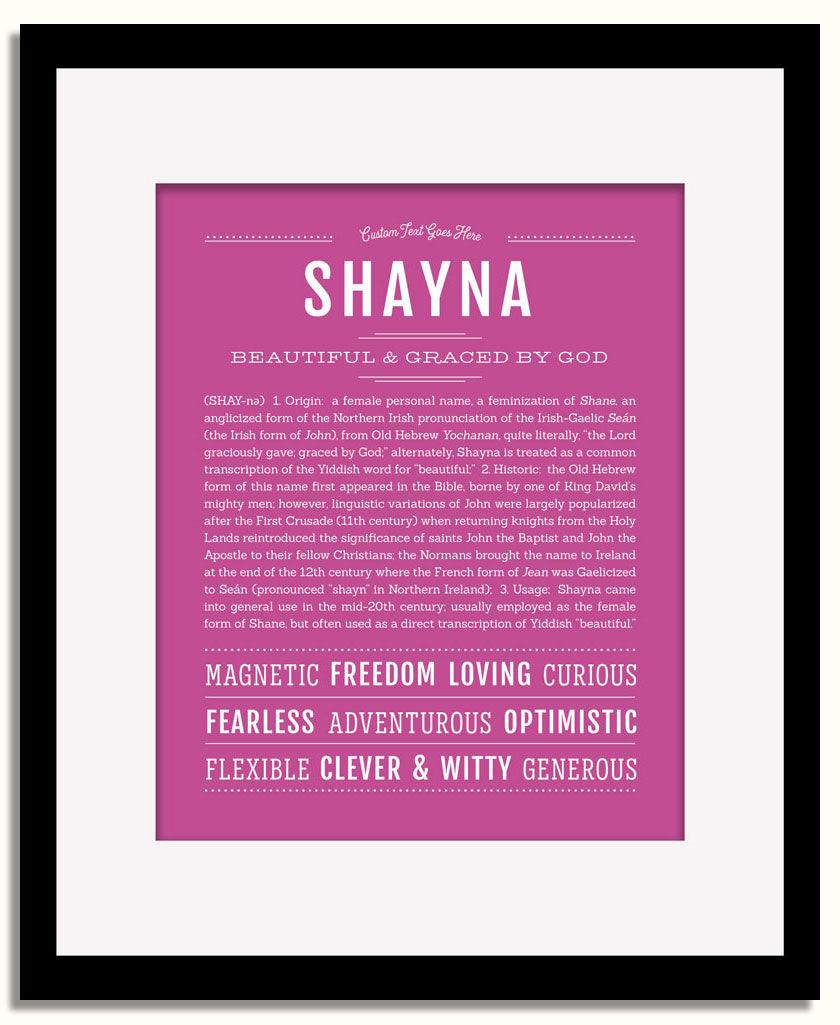 Frame Options | Dark Pink | Black Frame, Matted