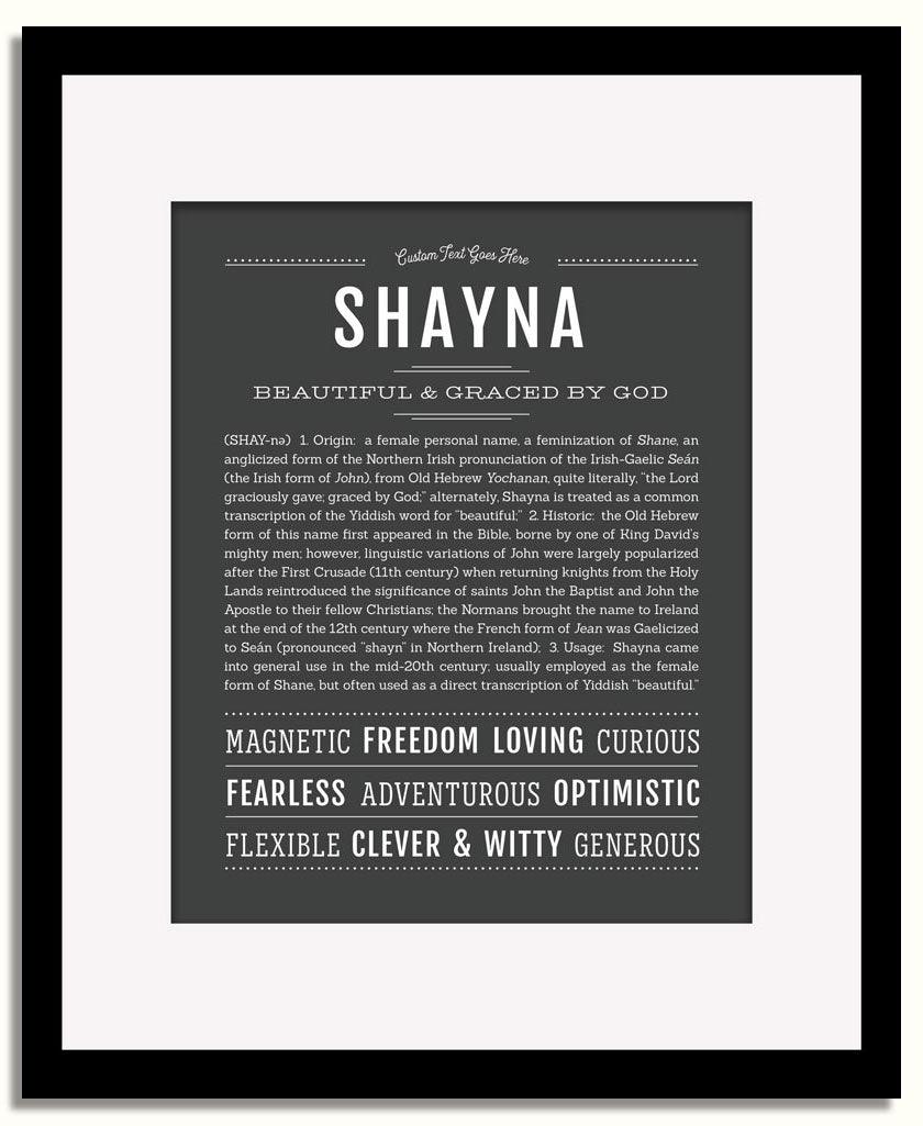 Frame Options | Charcoal Gray | Black Frame, Matted